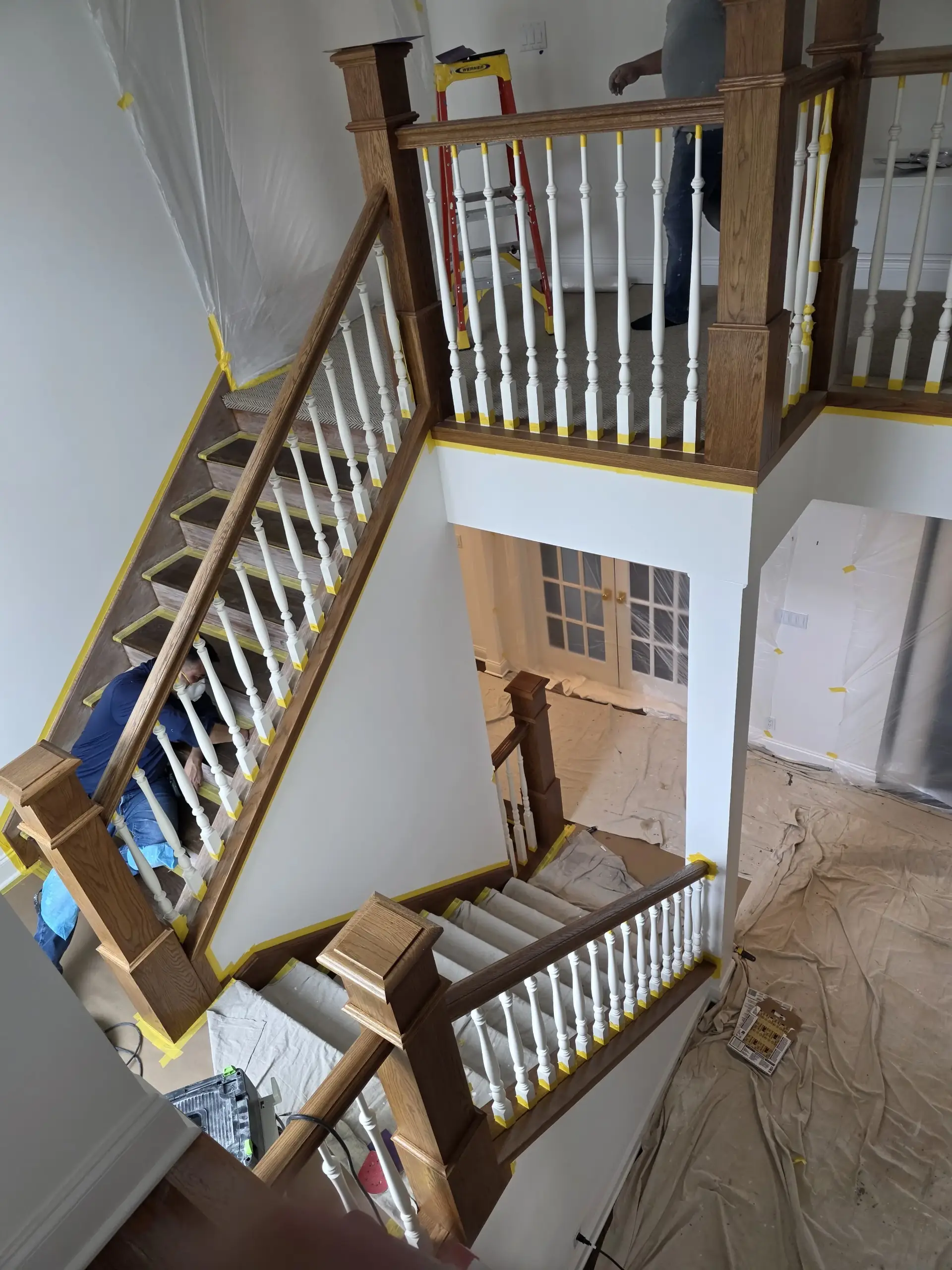 stain stairs